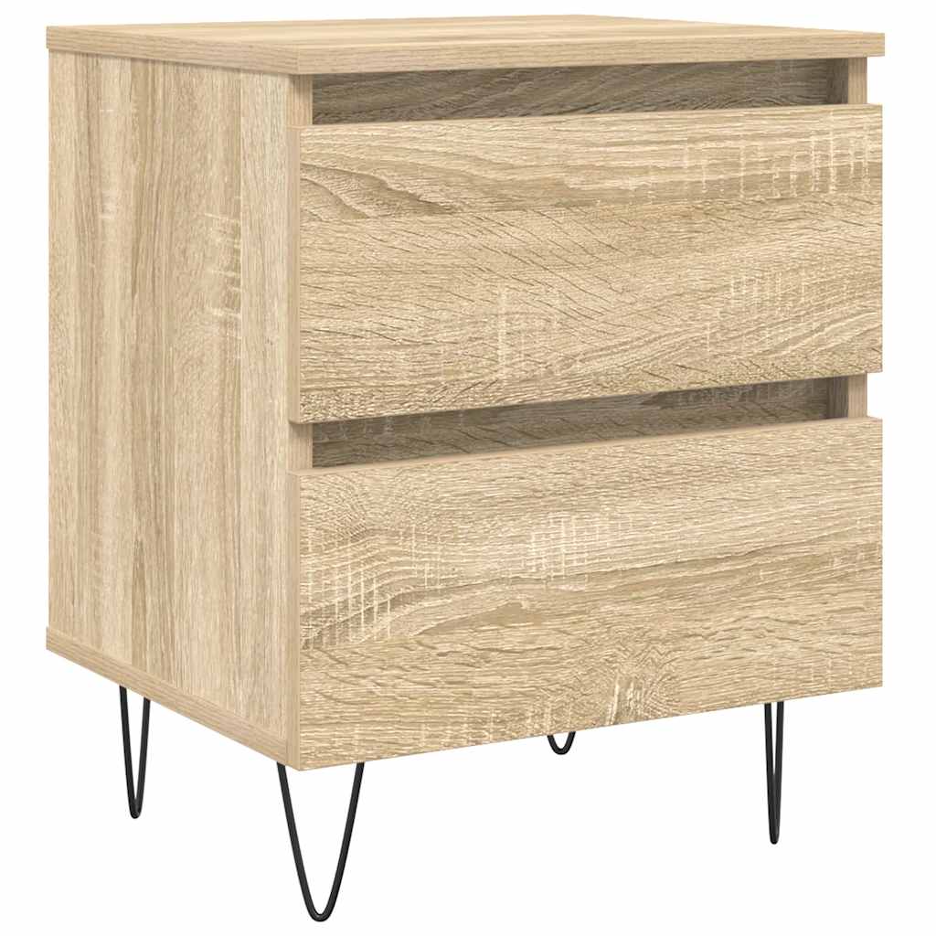 Nattbord 2 stk sonoma eik 40x35x50 cm konstruert tre