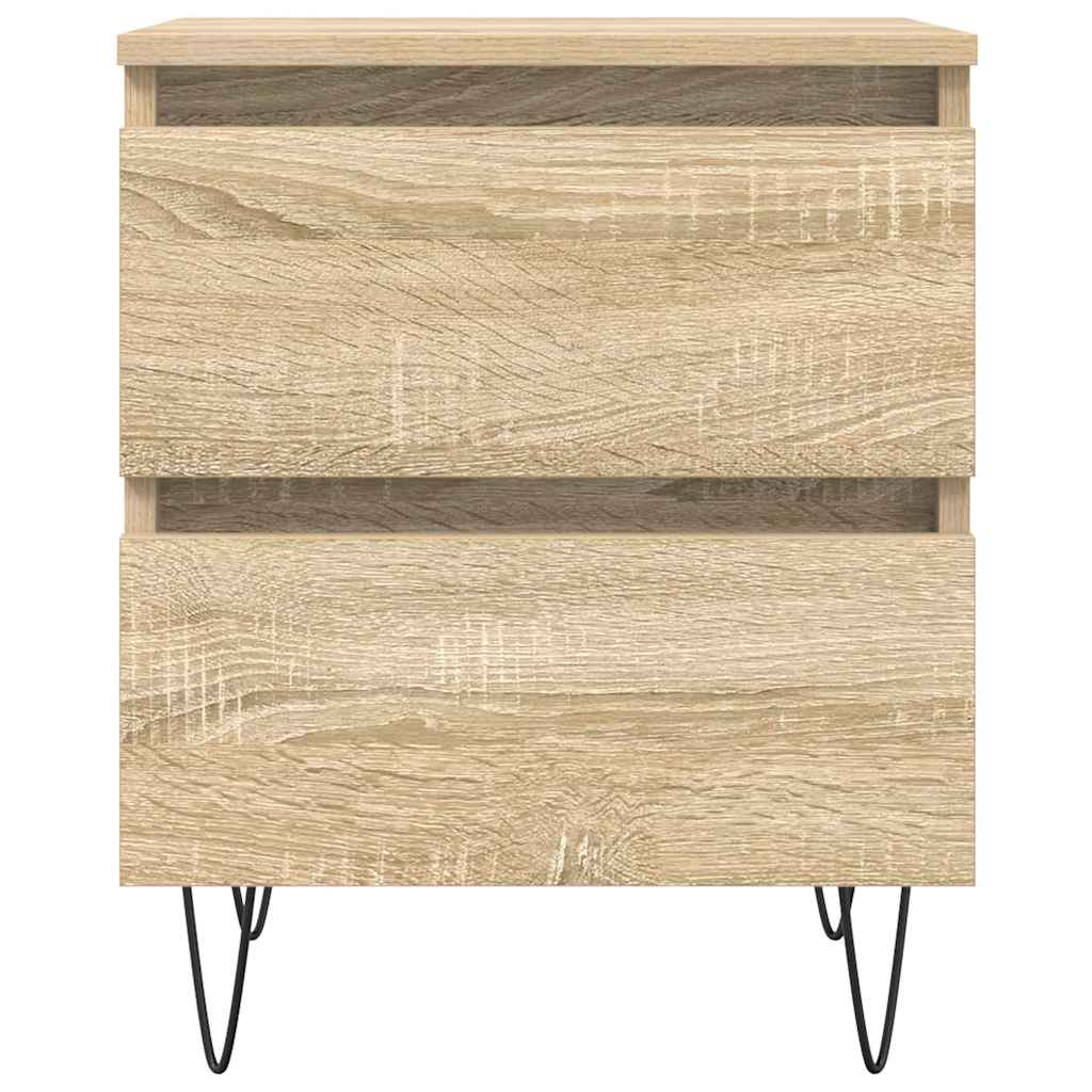 Nattbord 2 stk sonoma eik 40x35x50 cm konstruert tre