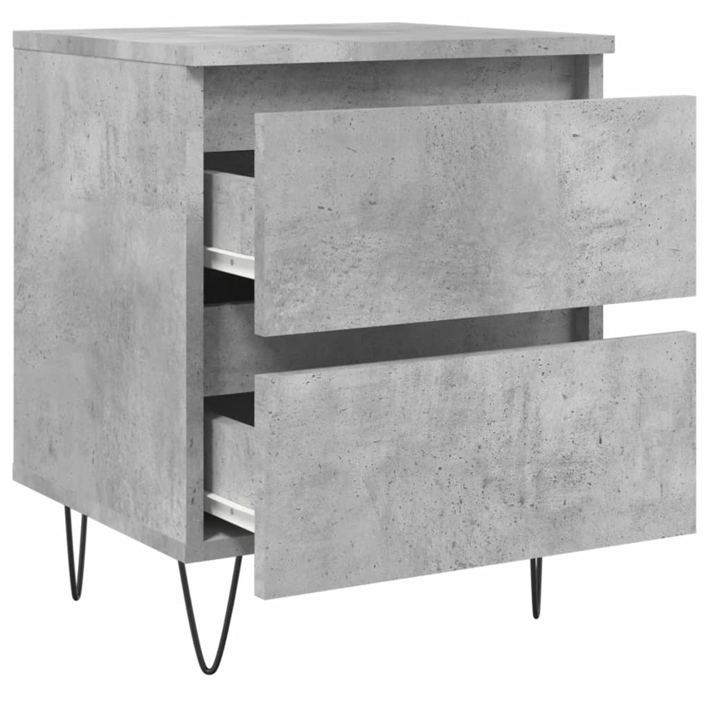 Nattbord betonggrå 40x35x50 cm konstruert tre