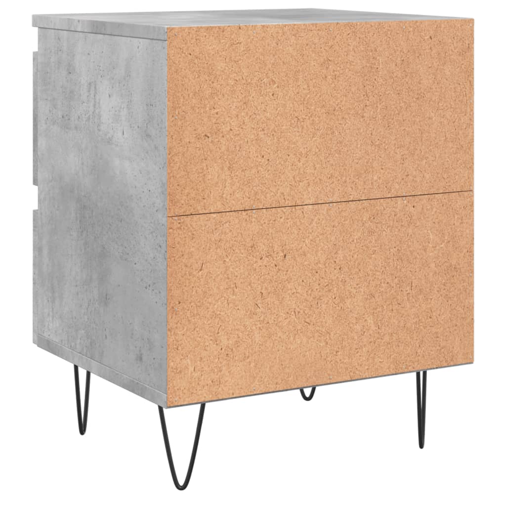 Nattbord betonggrå 40x35x50 cm konstruert tre