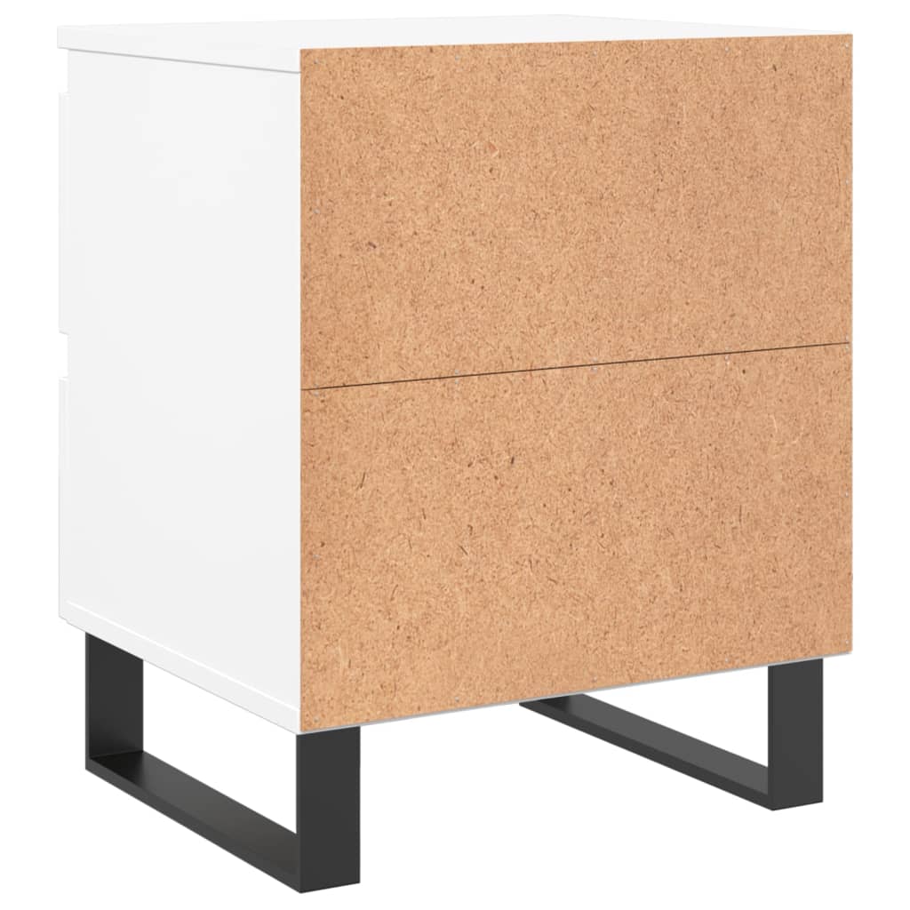 Nattbord 2 stk hvit 40x35x50 cm konstruert tre