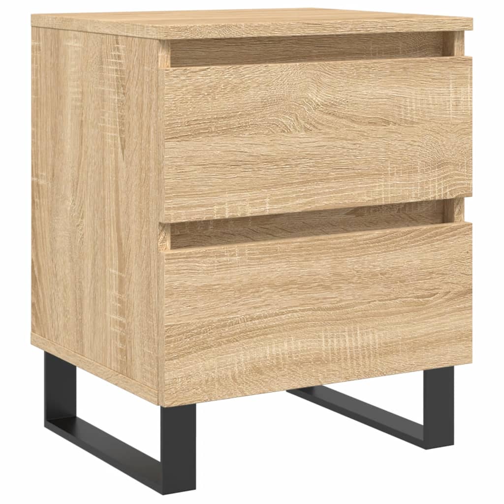 Nattbord 2 stk sonoma eik 40x35x50 cm konstruert tre