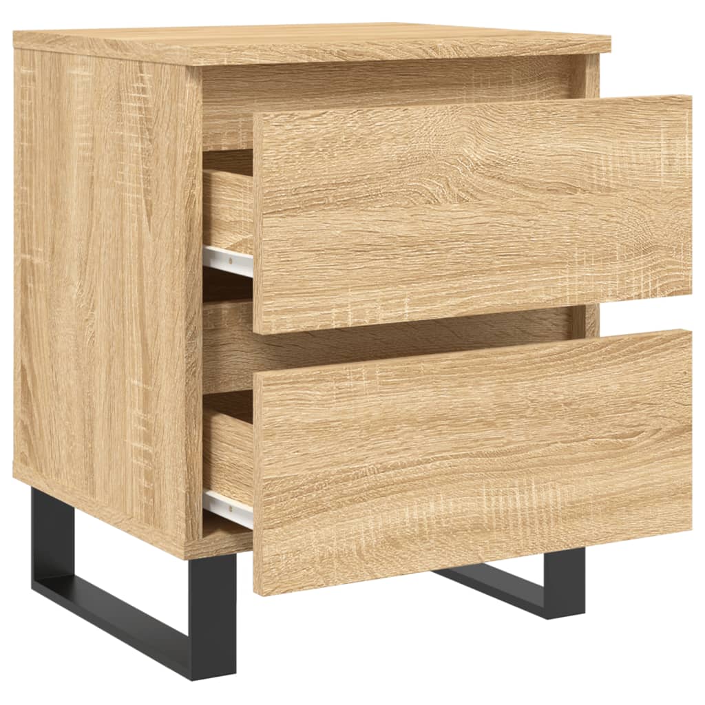 Nattbord 2 stk sonoma eik 40x35x50 cm konstruert tre