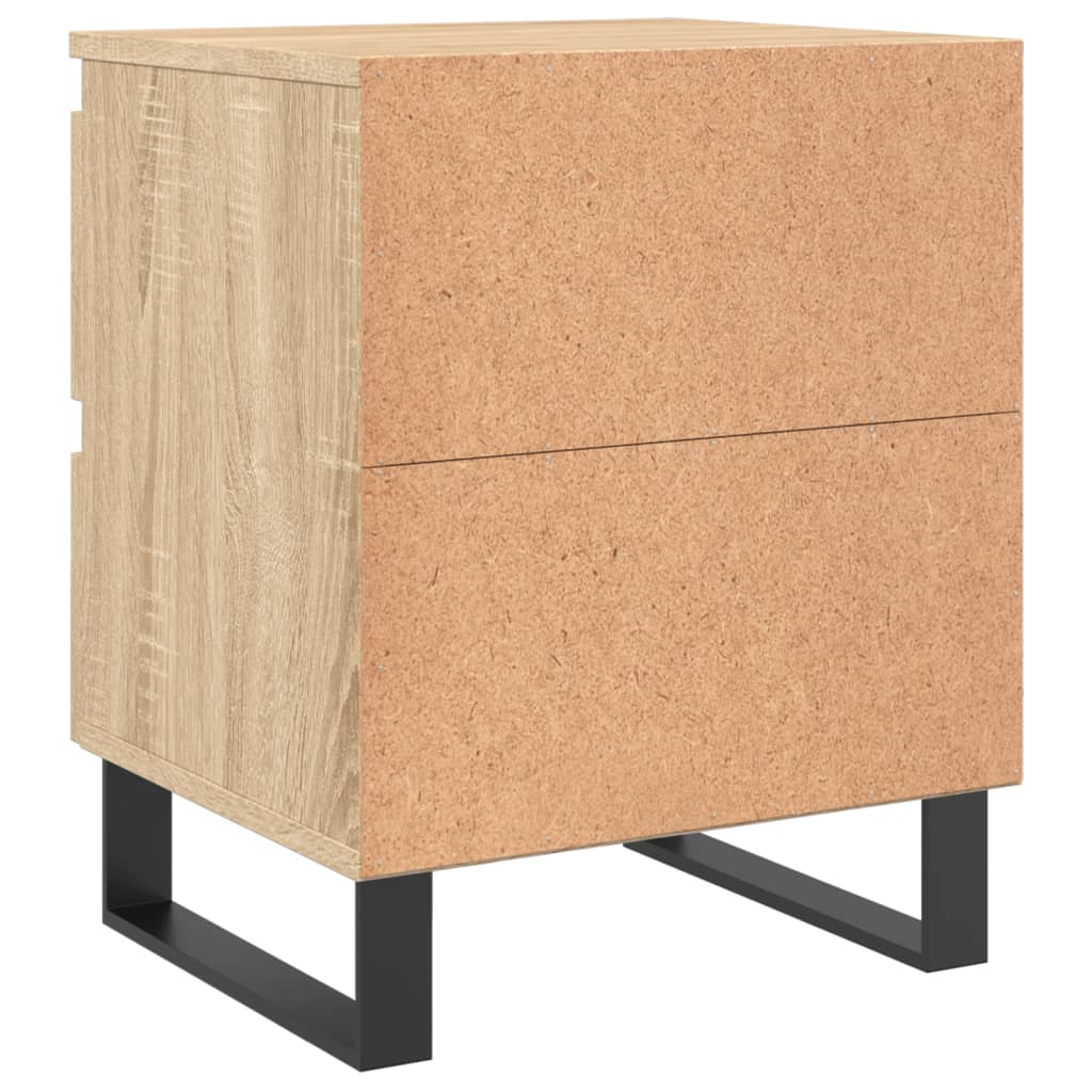 Nattbord 2 stk sonoma eik 40x35x50 cm konstruert tre