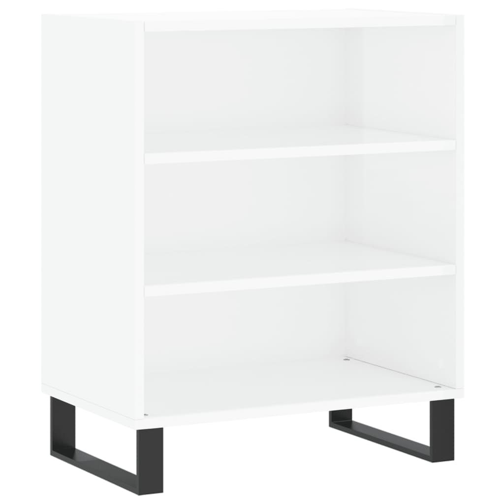 Skjenk høyglans hvit 57x35x70 cm konstruert tre