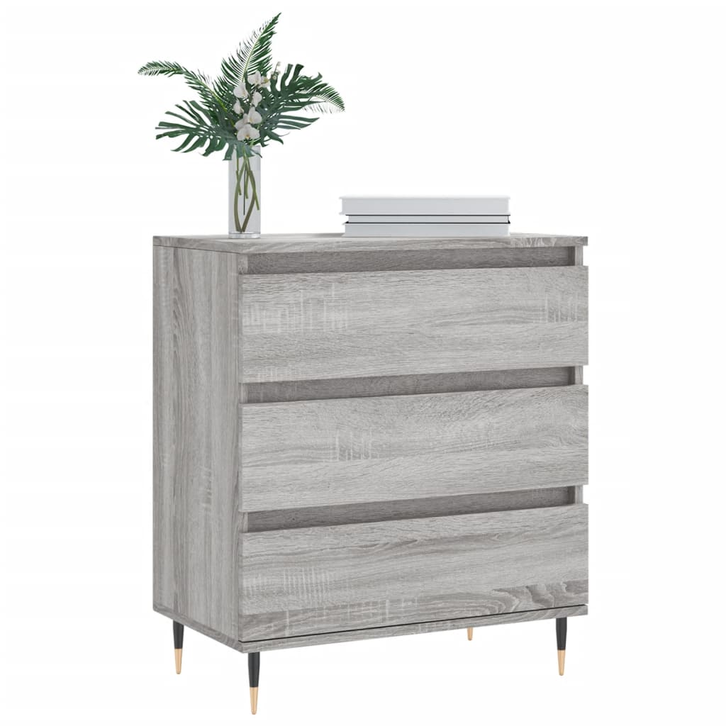 Skjenk grå sonoma 60x35x70 cm konstruert tre