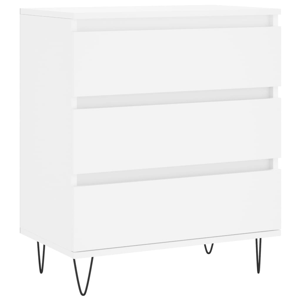 Skjenk hvit 60x35x70 cm konstruert tre