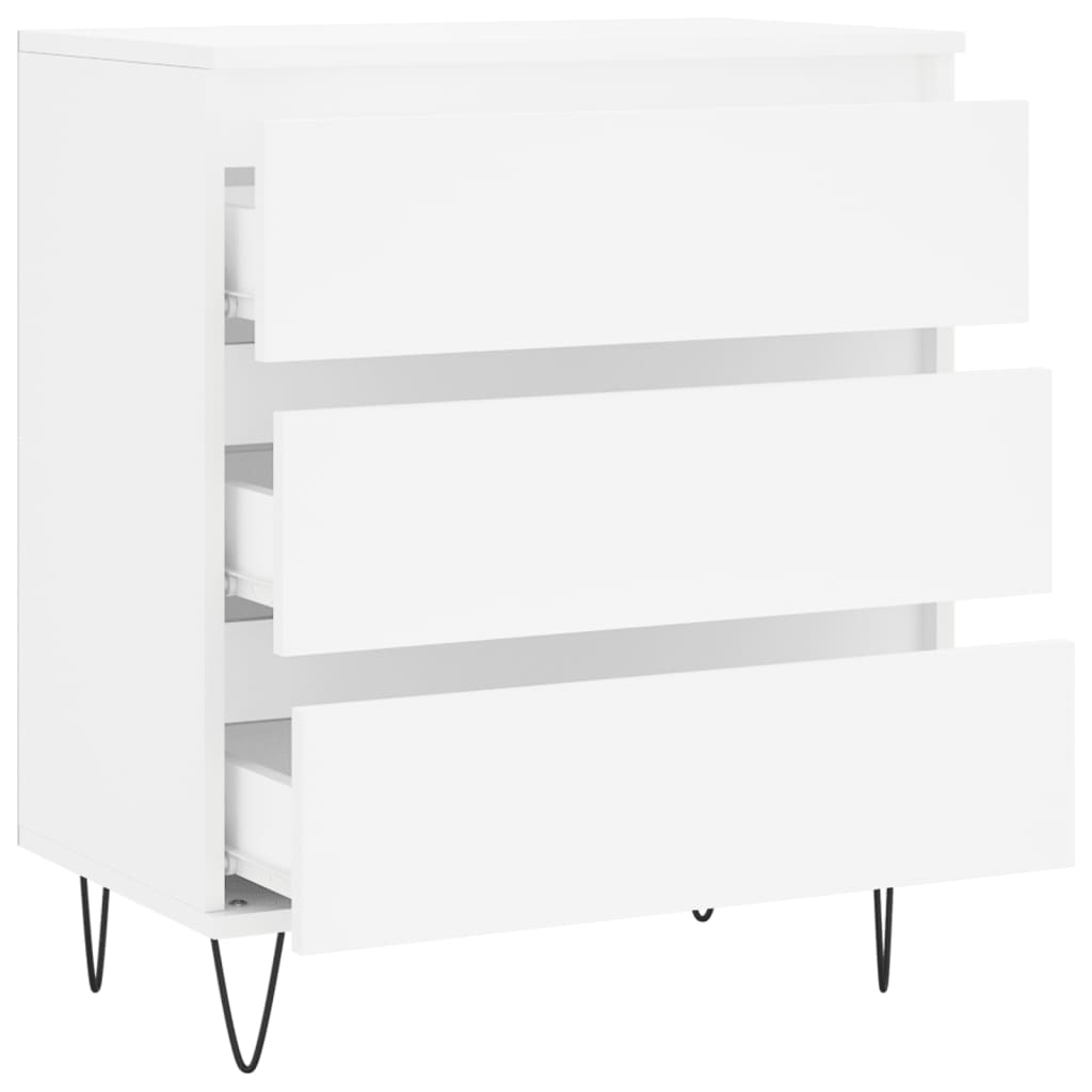 Skjenk hvit 60x35x70 cm konstruert tre