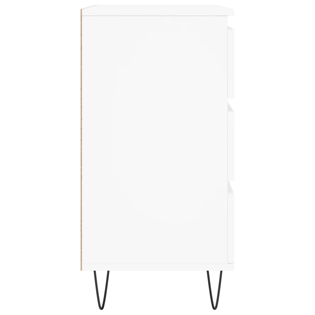 Skjenk hvit 60x35x70 cm konstruert tre