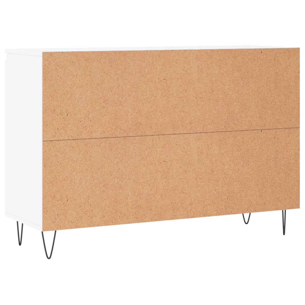 Skjenk hvit 101,5x35x70 cm konstruert tre