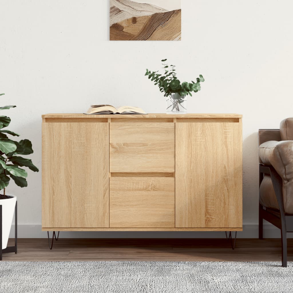 Skjenk sonoma eik 101,5x35x70 cm konstruert tre