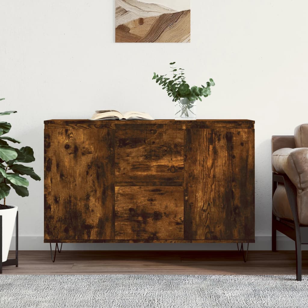 Skjenk røkt eik 101,5x35x70 cm konstruert tre