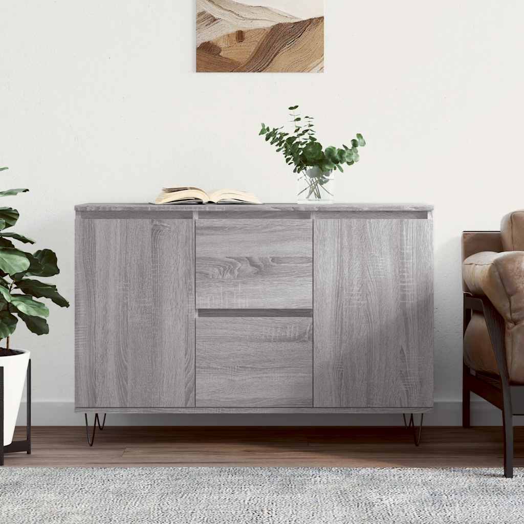 Skjenk grå sonoma 101,5x35x70 cm konstruert tre
