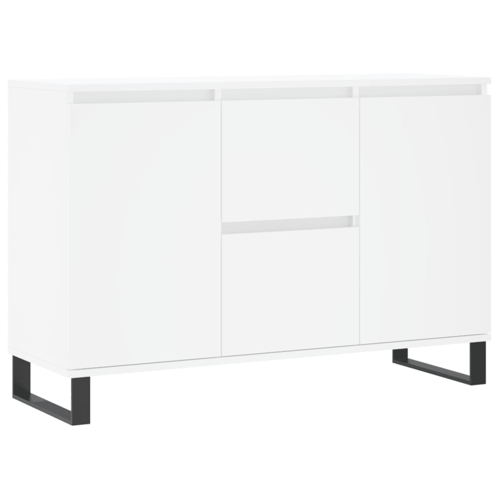 Skjenk hvit 101,5x35x70 cm konstruert tre
