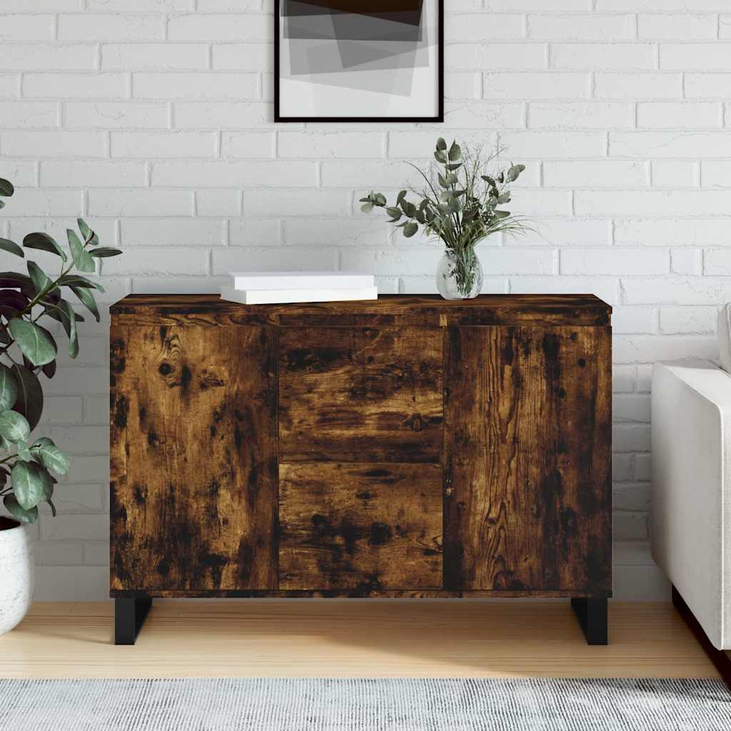 Skjenk røkt eik 101,5x35x70 cm konstruert tre vidaXL