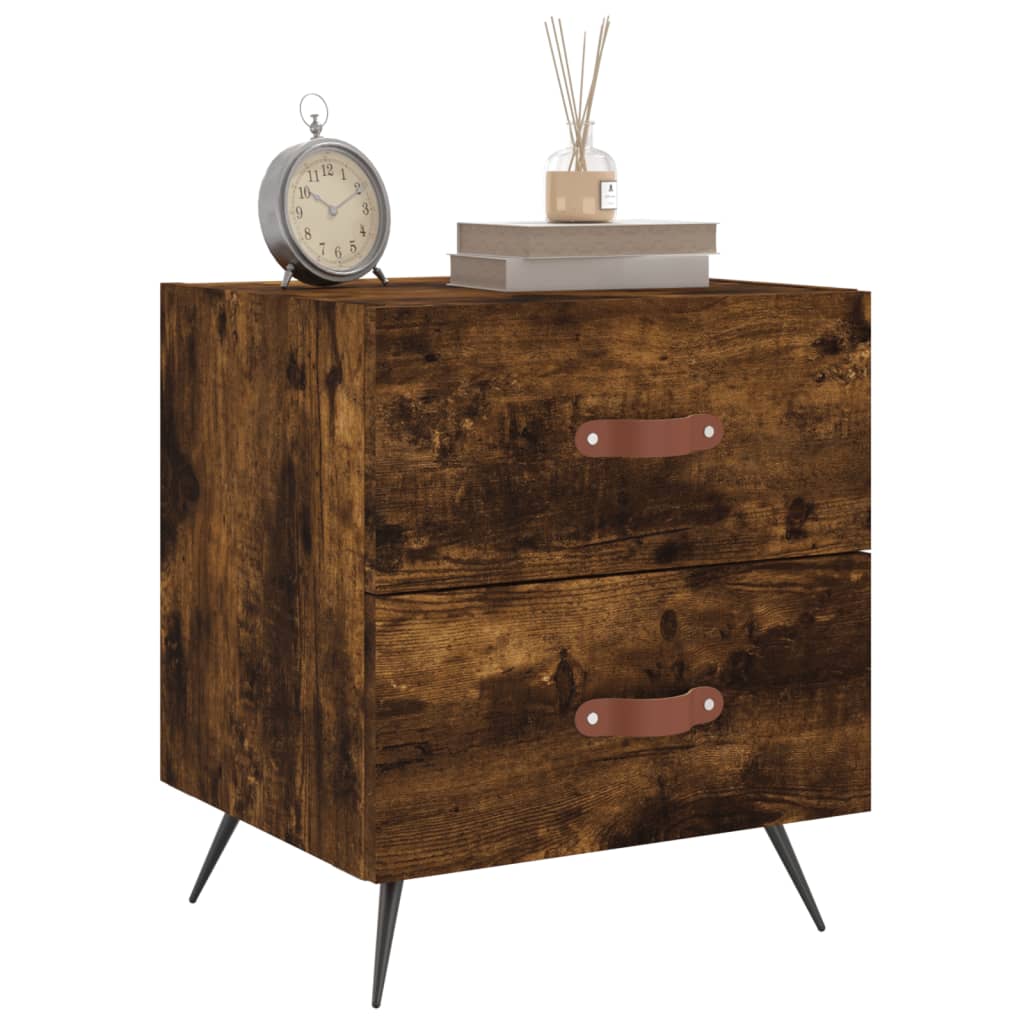 Nattbord røkt eik 40x35x47,5 cm konstruert tre