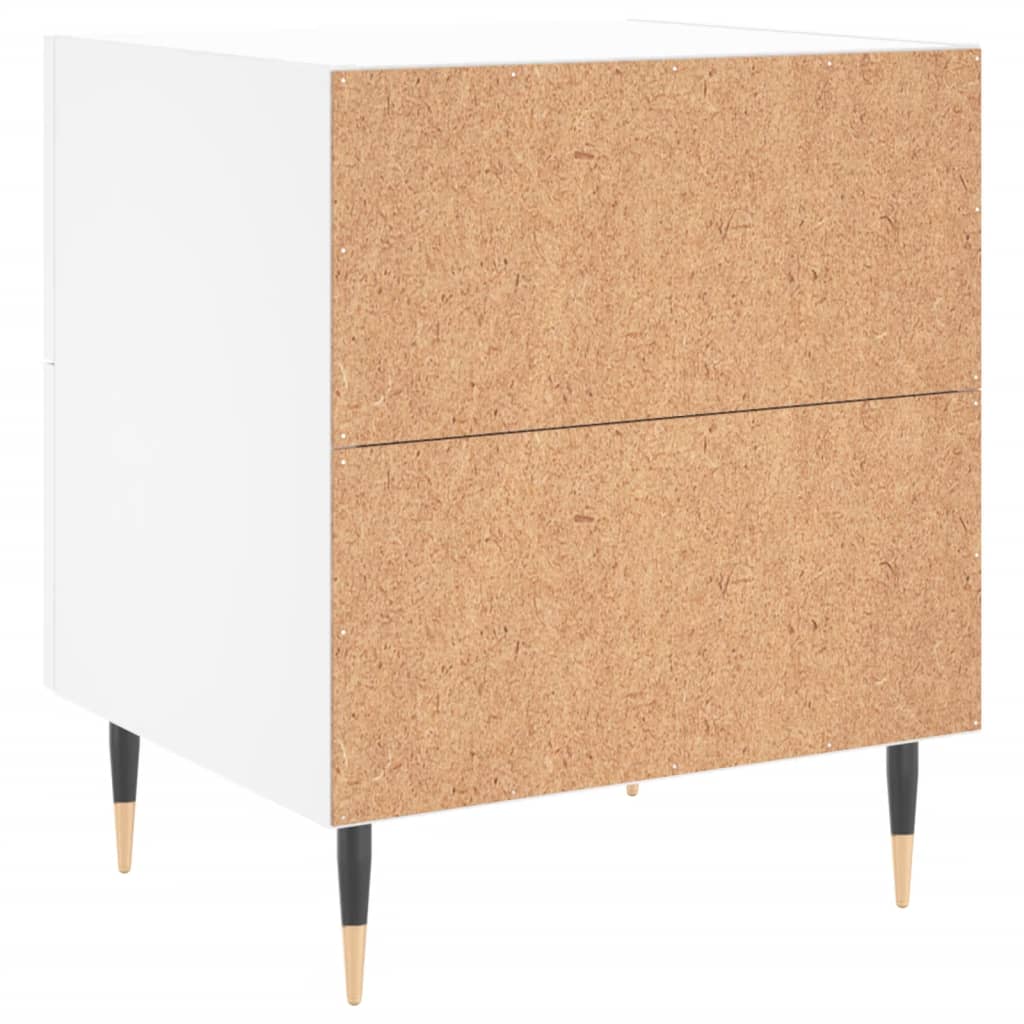 Nattbord 2 stk hvit 40x35x47,5 cm konstruert tre