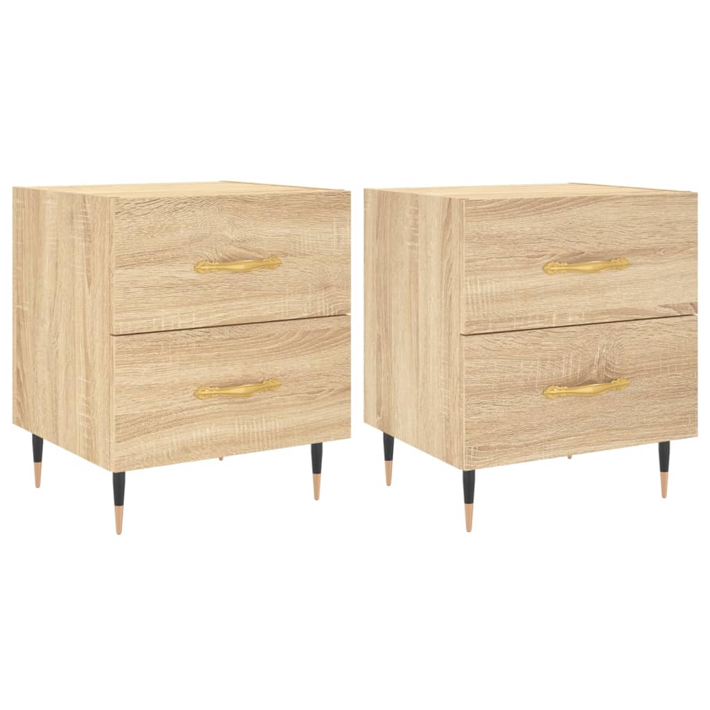 Nattbord 2 stk sonoma eik 40x35x47,5 cm konstruert tre