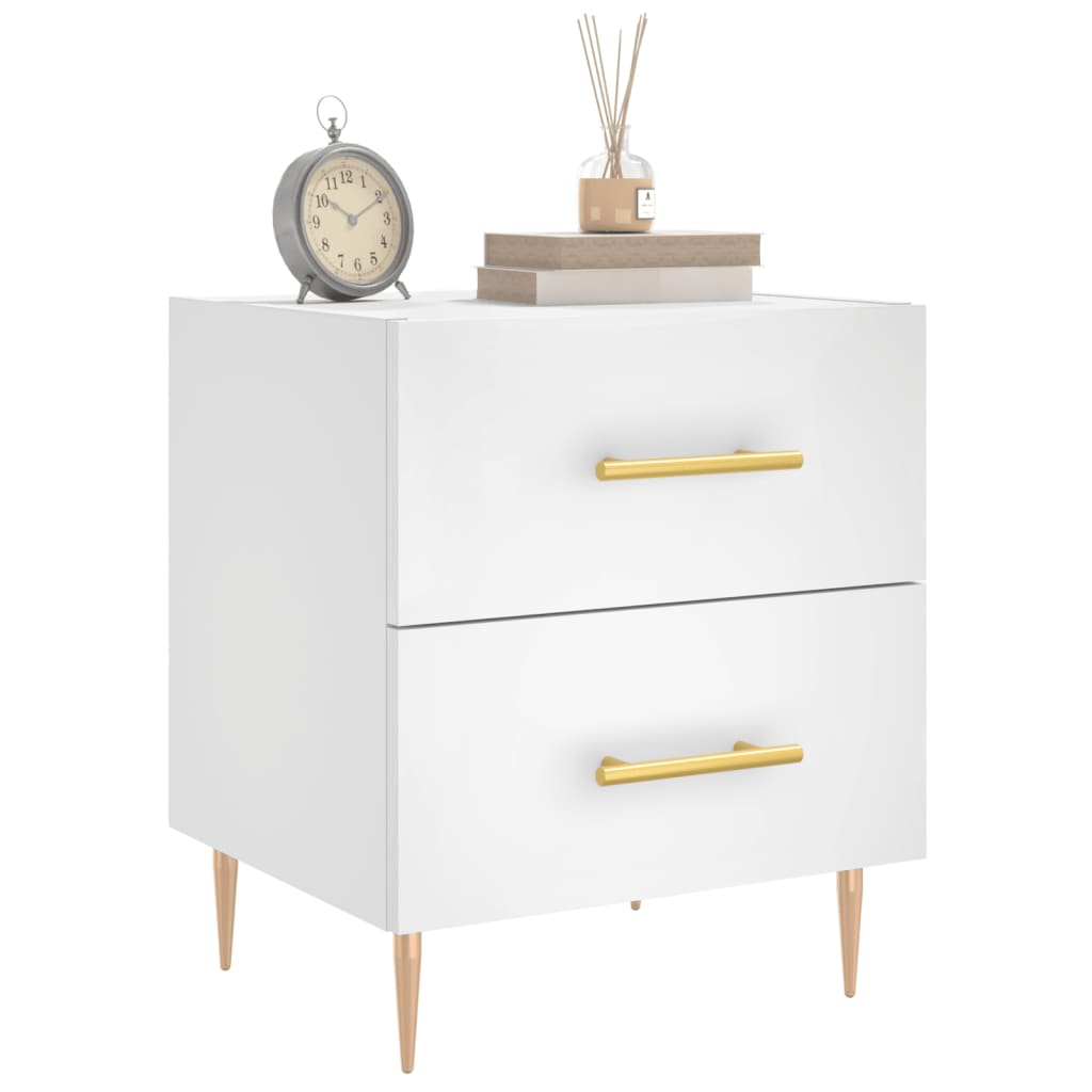 Nattbord 2 stk hvit 40x35x47,5 cm konstruert tre vidaXL