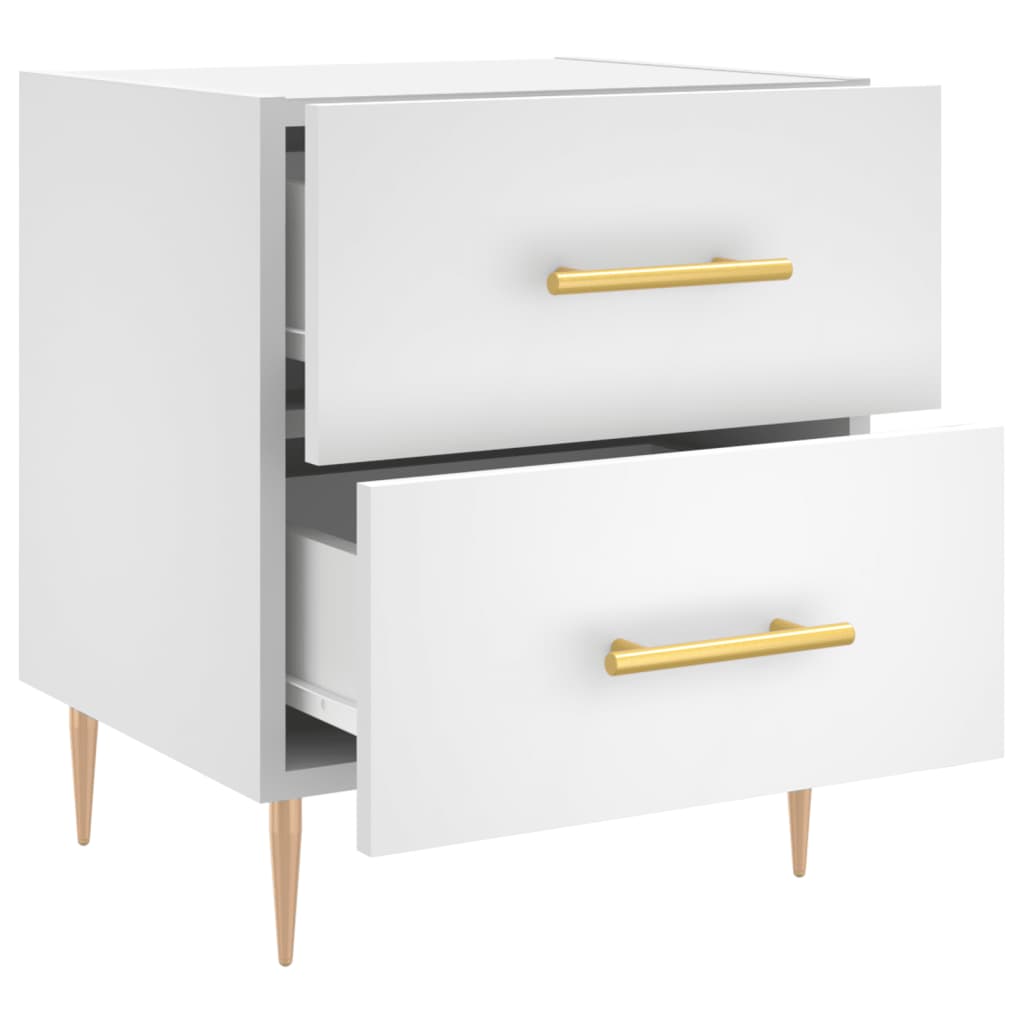 Nattbord 2 stk hvit 40x35x47,5 cm konstruert tre vidaXL