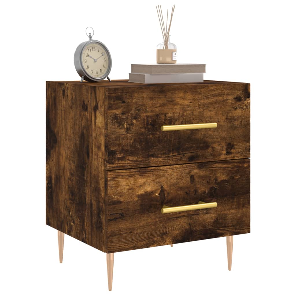 Nattbord røkt eik 40x35x47,5 cm konstruert tre