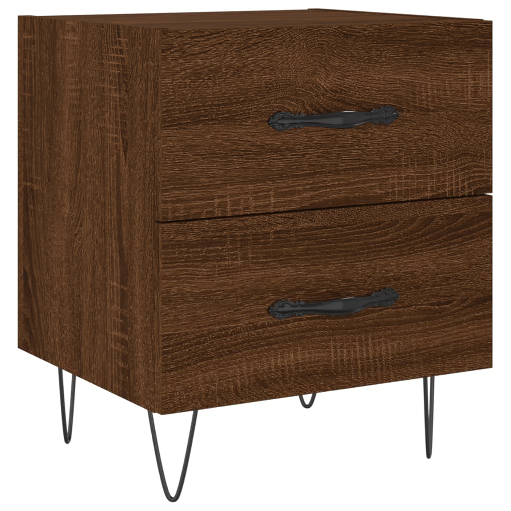 Nattbord brun eik 40x35x47,5 cm konstruert tre