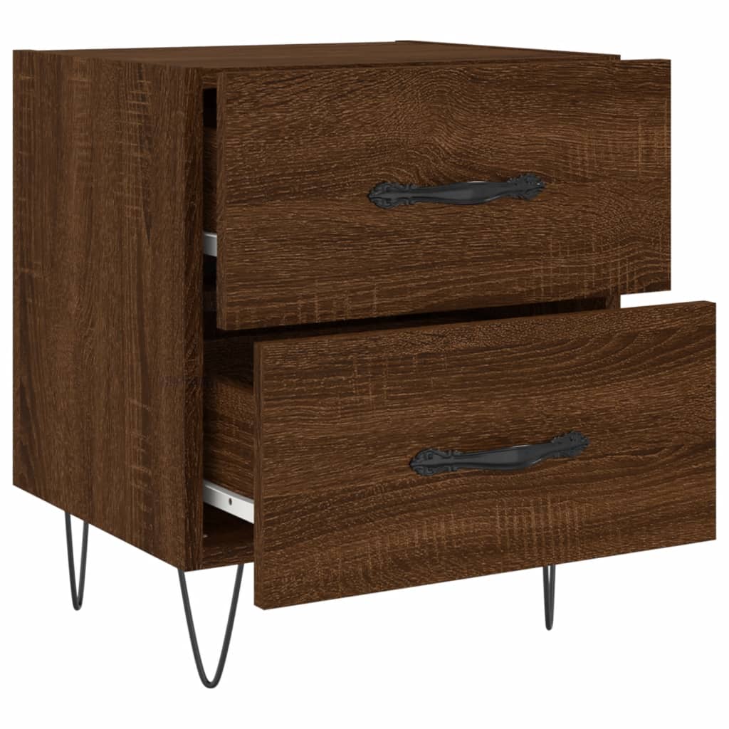 Nattbord brun eik 40x35x47,5 cm konstruert tre