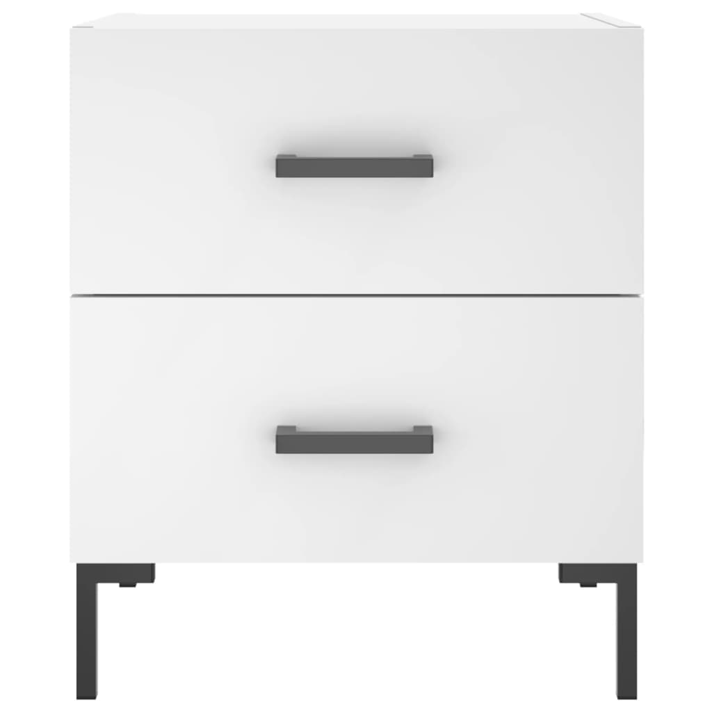 Nattbord 2 stk hvit 40x35x47,5 cm konstruert tre