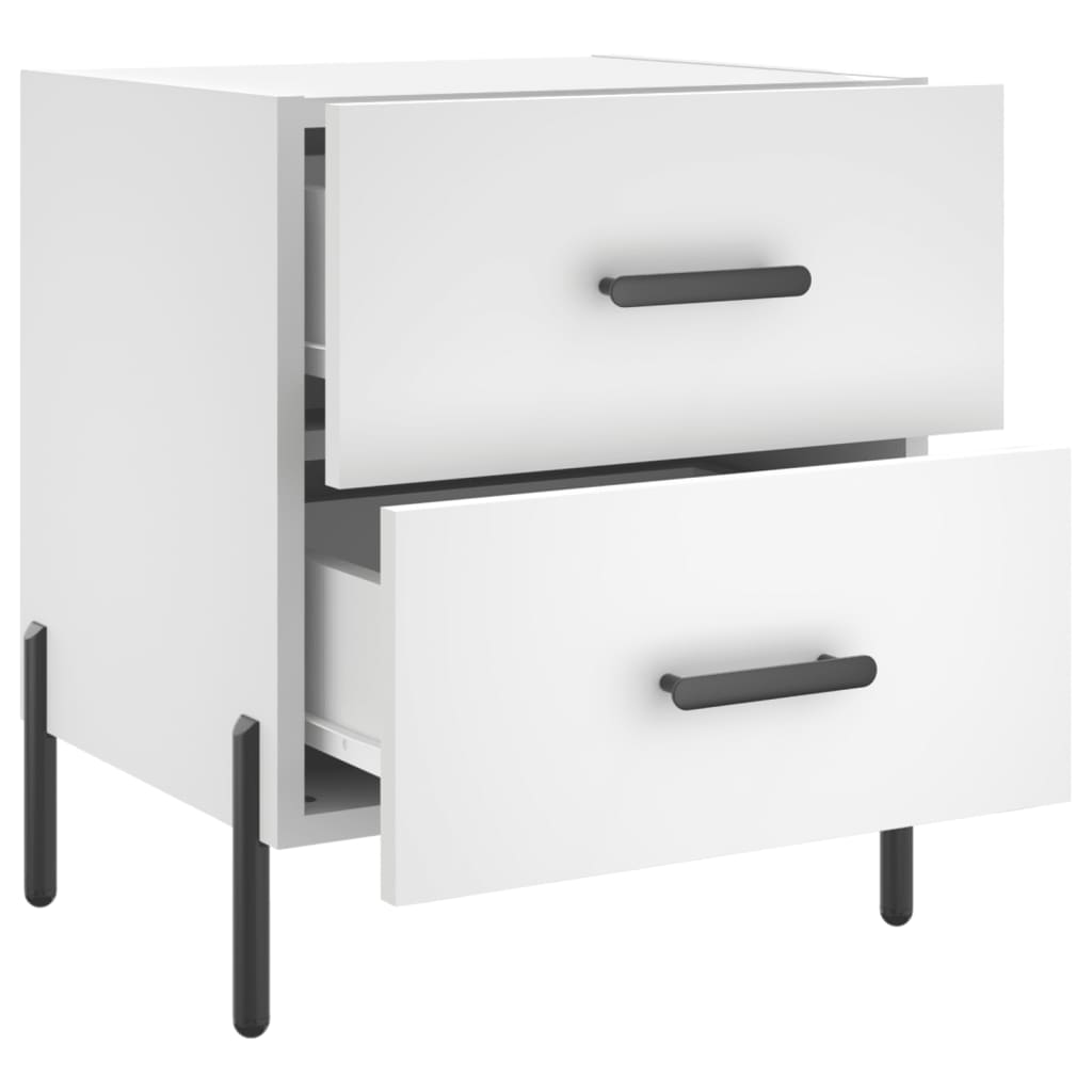 Nattbord hvit 40x35x47,5 cm konstruert tre