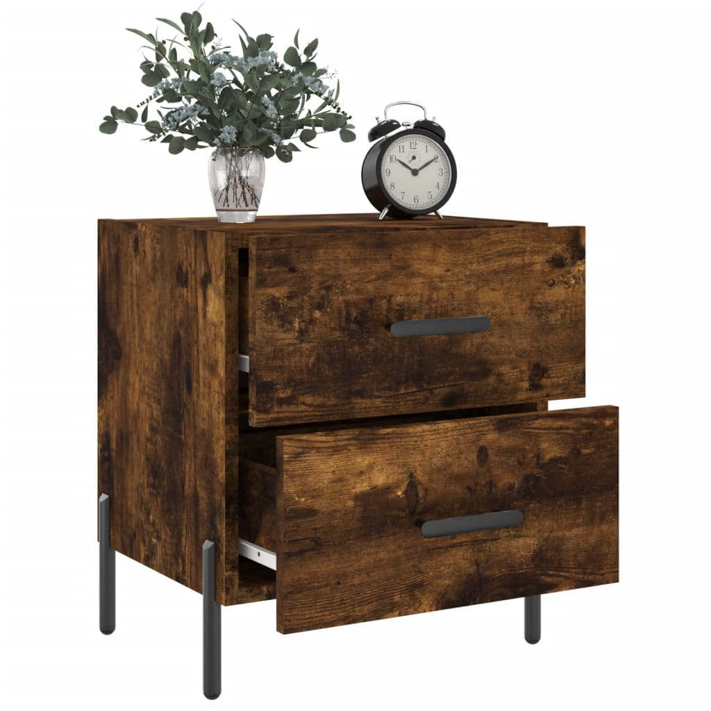 Nattbord røkt eik 40x35x47,5 cm konstruert tre