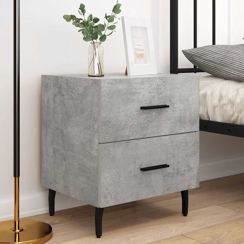 Nattbord 2 stk betonggrå 40x35x47,5 cm konstruert tre