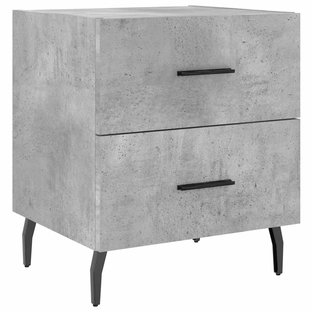 Nattbord 2 stk betonggrå 40x35x47,5 cm konstruert tre