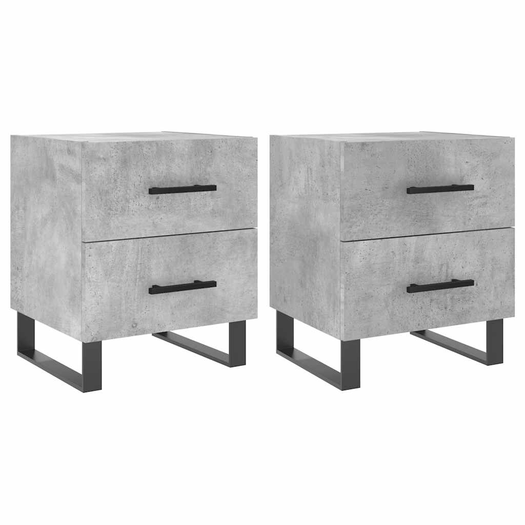 Nattbord 2 stk betonggrå 40x35x47,5 cm konstruert tre vidaXL