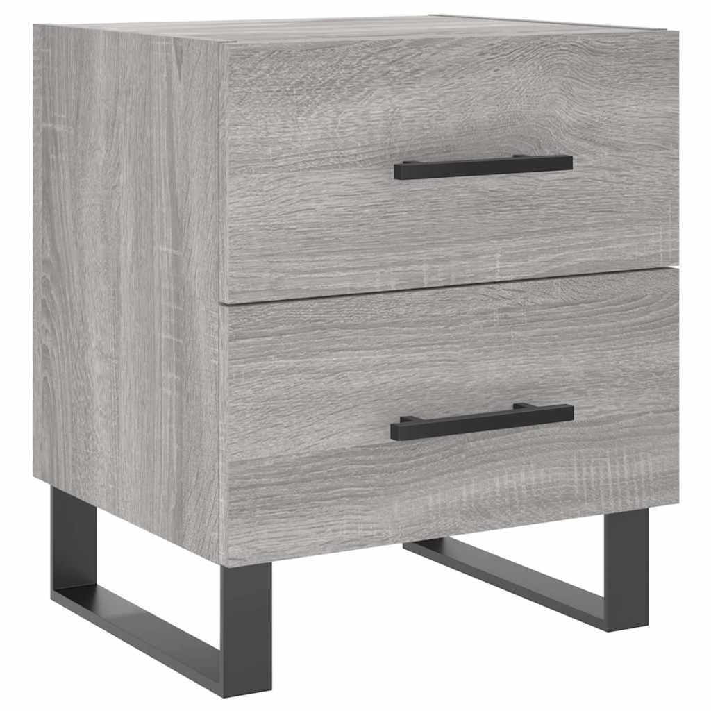 Nattbord 2 stk grå sonoma 40x35x47,5 cm konstruert tre
