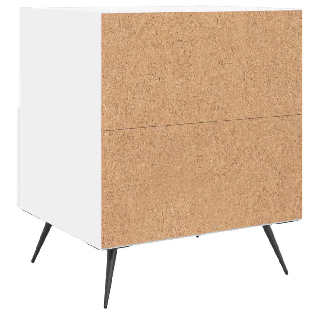 Nattbord hvit 40x35x47,5 cm konstruert tre vidaXL