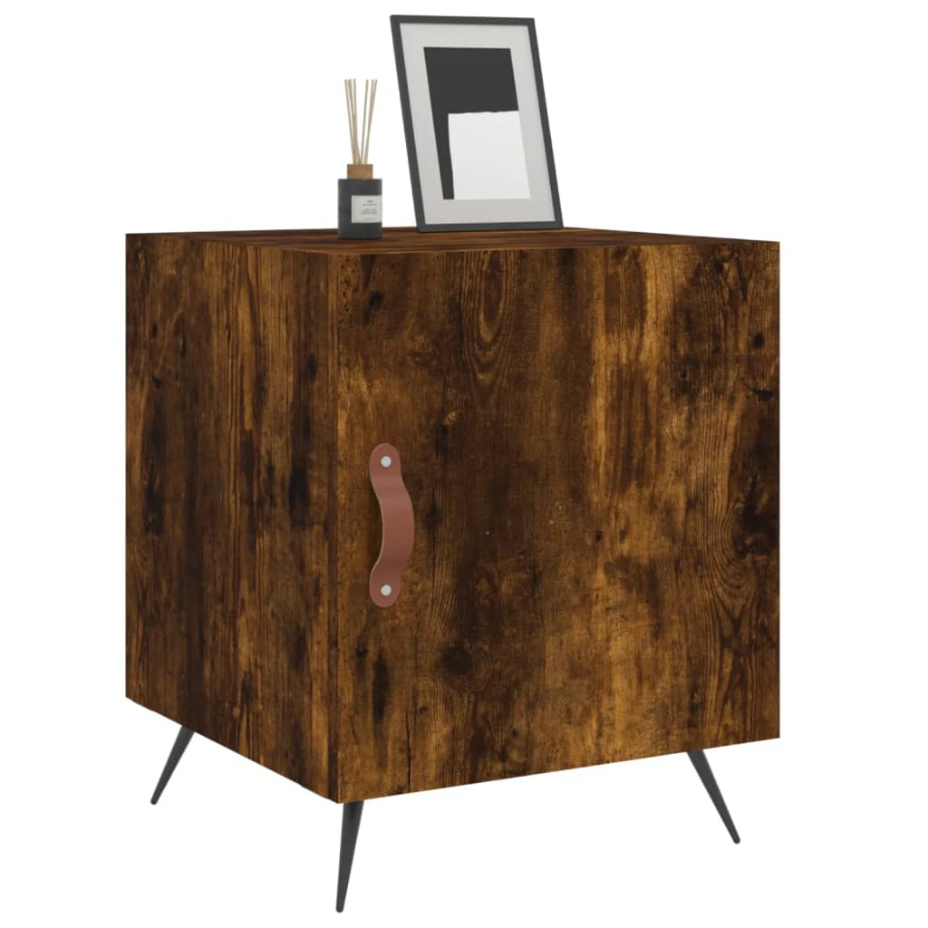 Nattbord 2 stk røkt eik 40x40x50 cm konstruert tre