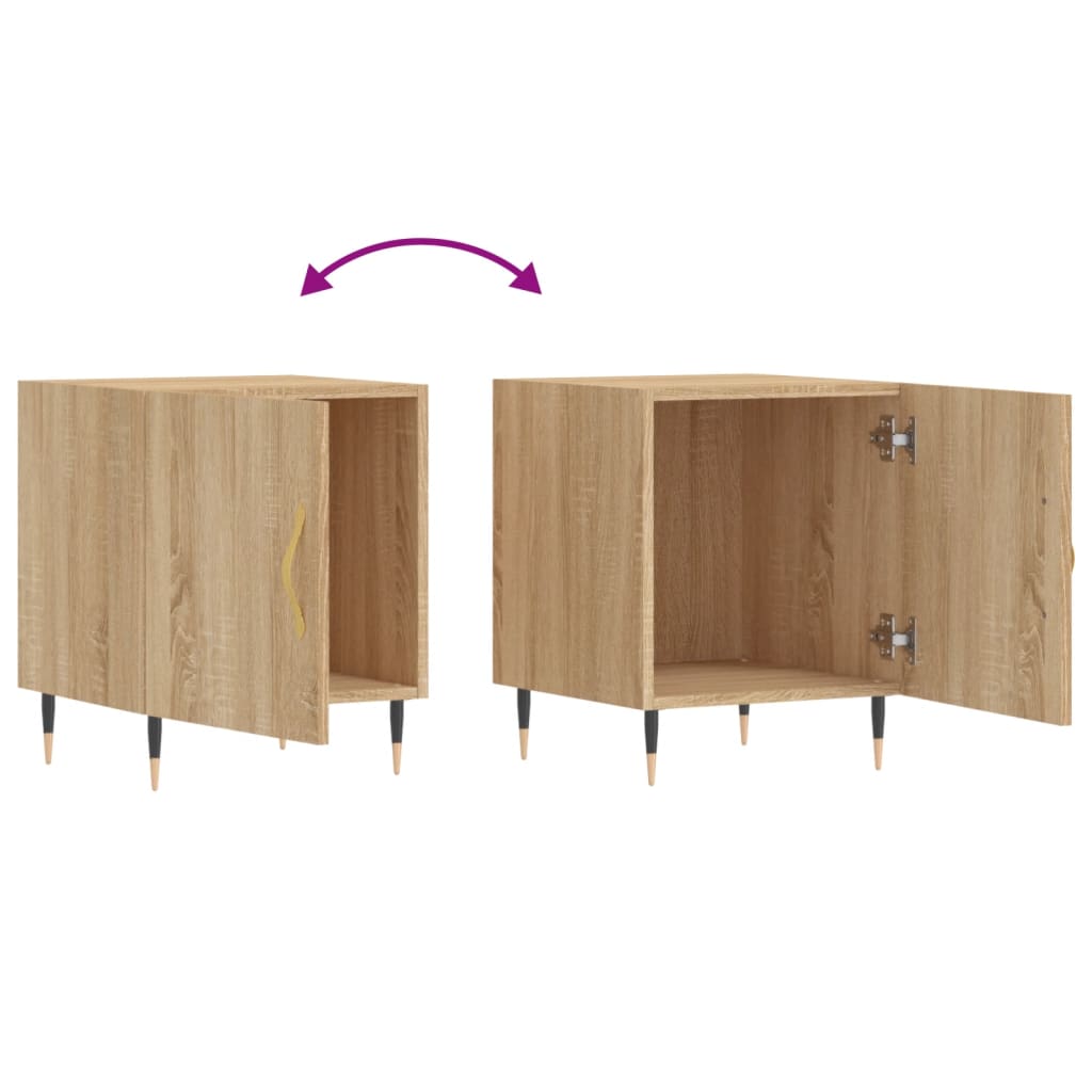 Nattbord 2 stk sonoma eik 40x40x50 cm konstruert tre
