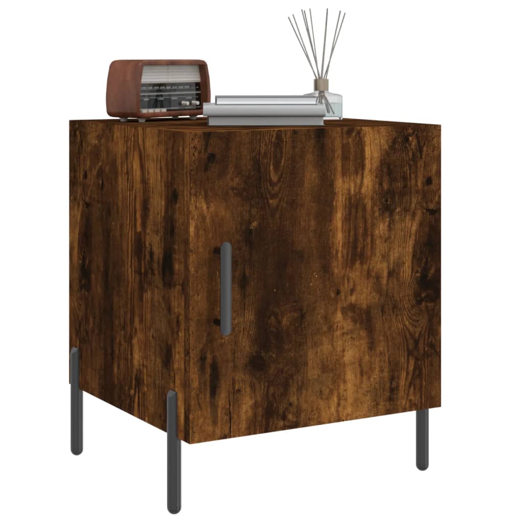 Nattbord 2 stk røkt eik 40x40x50 cm konstruert tre