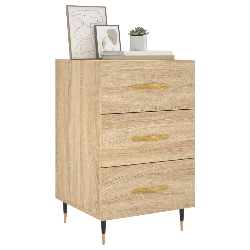 Nattbord sonoma eik 40x40x66 cm konstruert tre