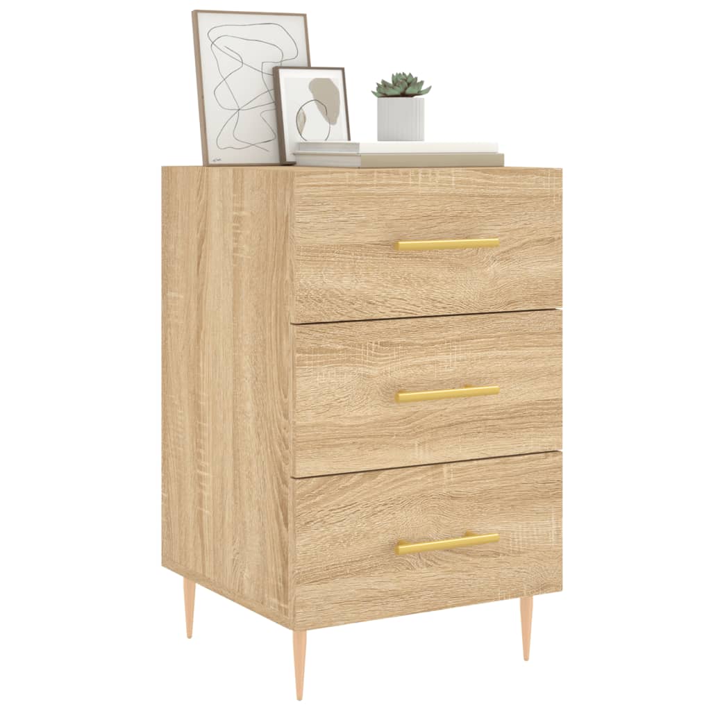 Nattbord sonoma eik 40x40x66 cm konstruert tre