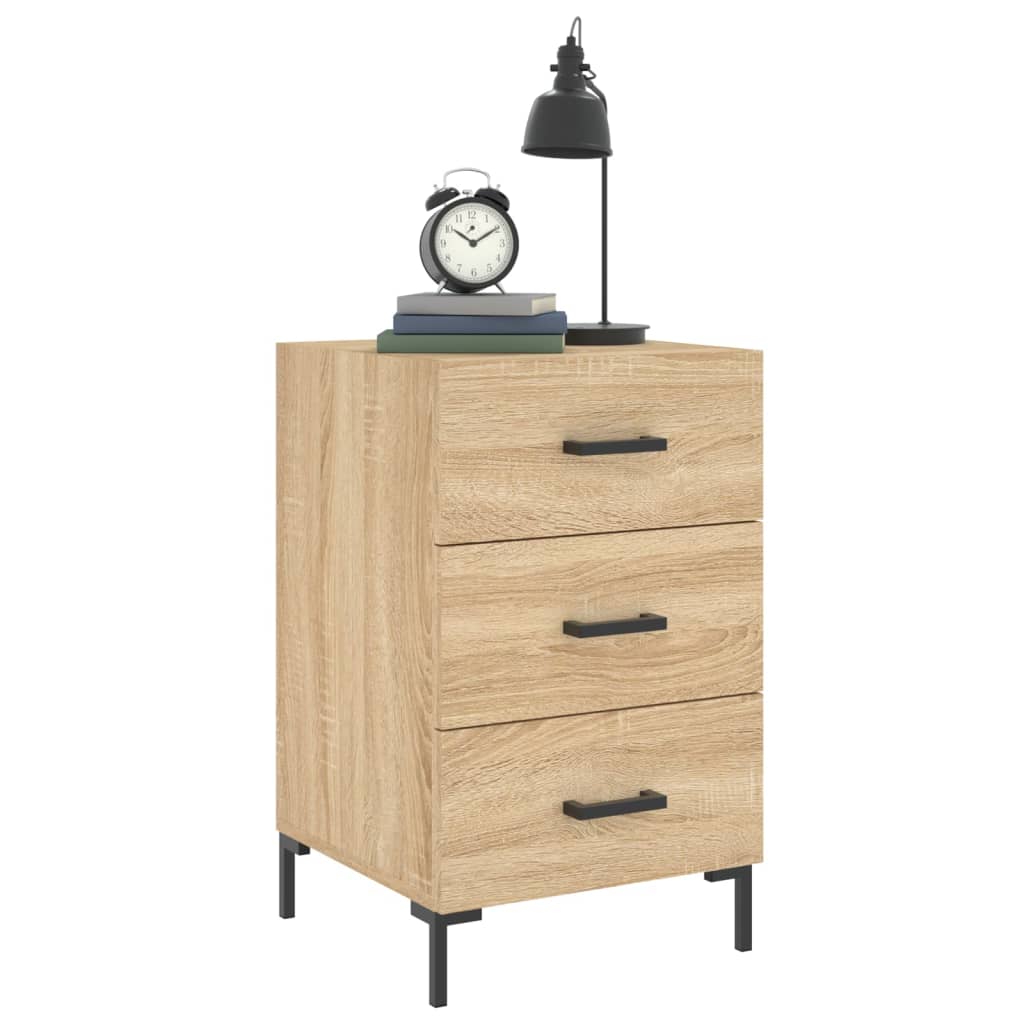 Nattbord sonoma eik 40x40x66 cm konstruert tre