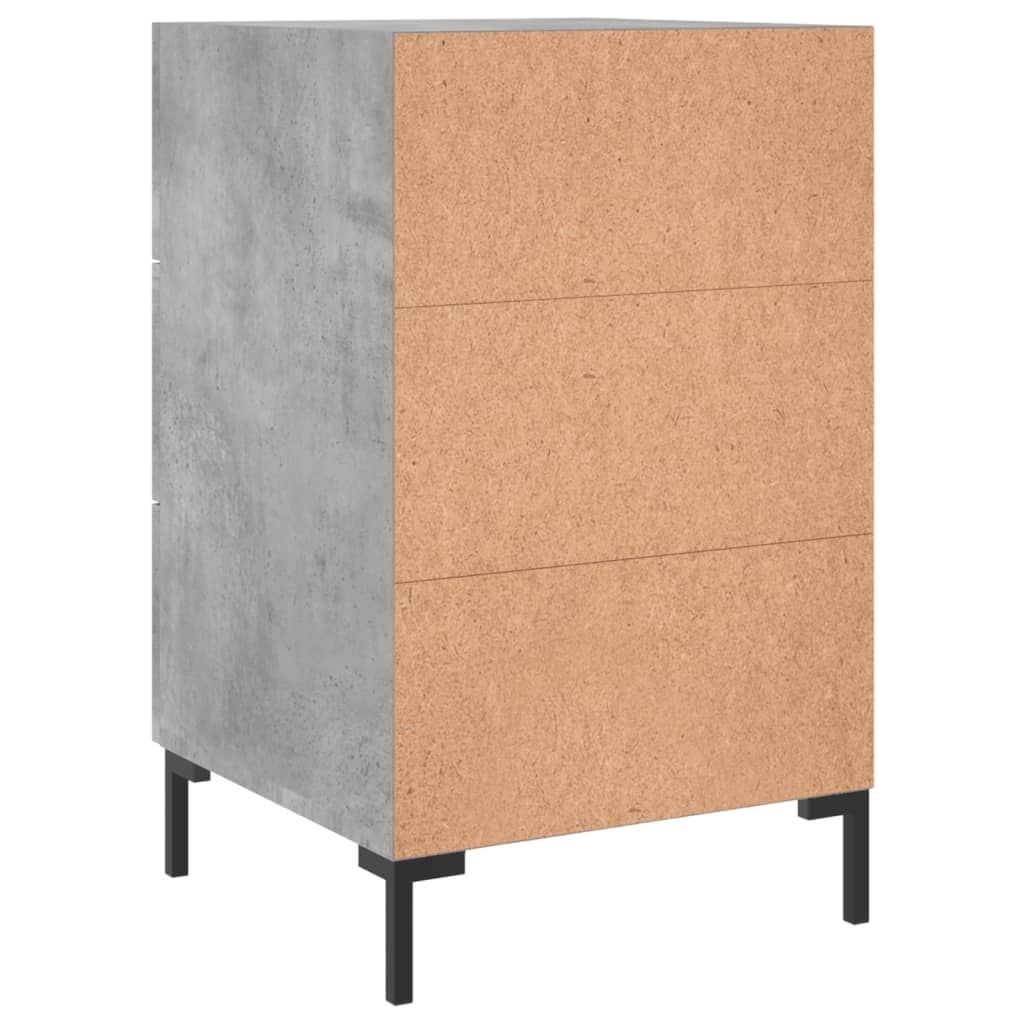 Nattbord betonggrå 40x40x66 cm konstruert tre