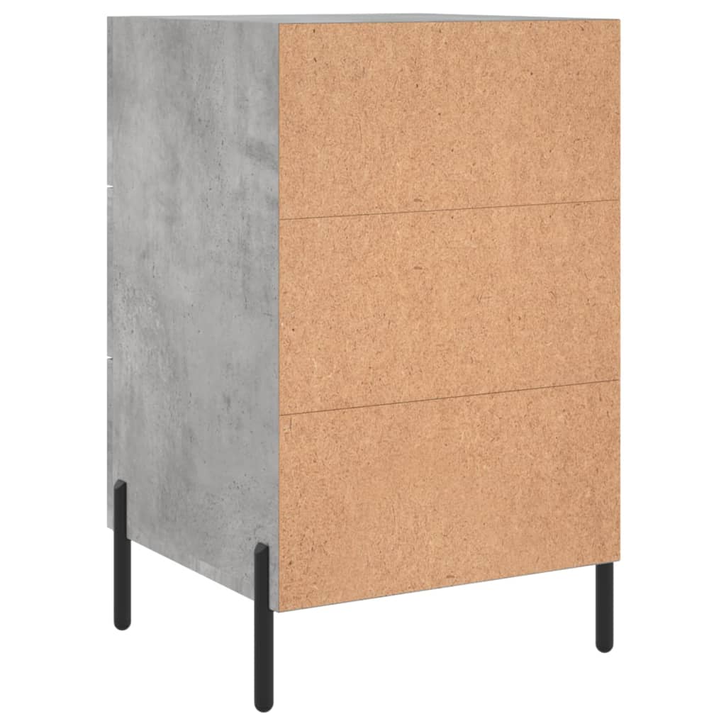 Nattbord betonggrå 40x40x66 cm konstruert tre