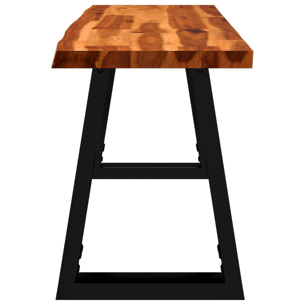 Benk med naturlig kant 110 cm heltre akasie