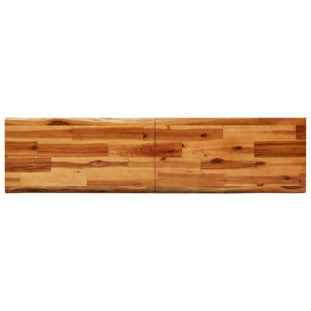 Benk med naturlig kant 140 cm heltre akasie