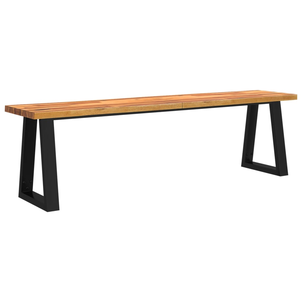 Benk med naturlig kant 160 cm heltre akasie