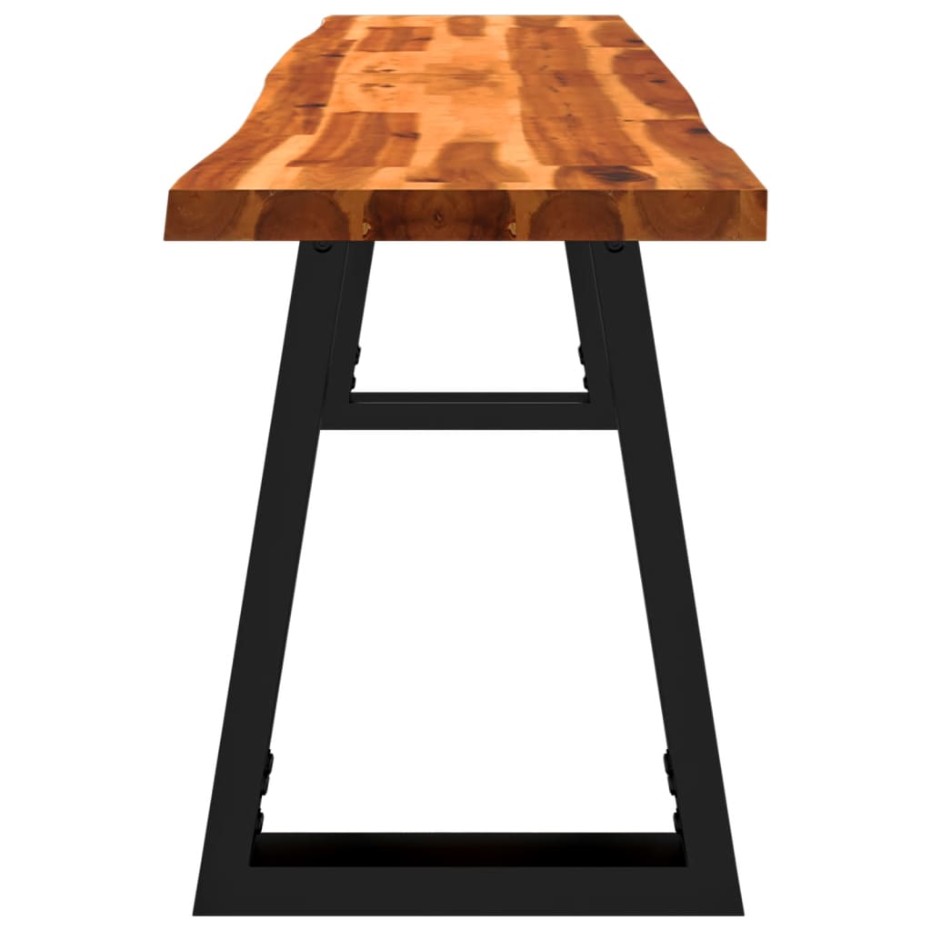 Benk med naturlig kant 160 cm heltre akasie