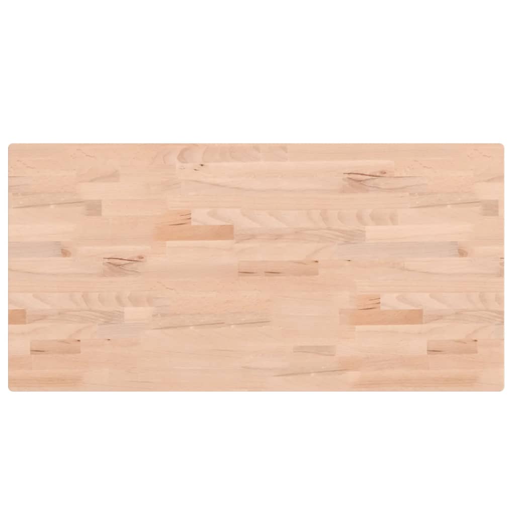 Bordplate 100x50x2,5 cm rektangulær heltre bøketre
