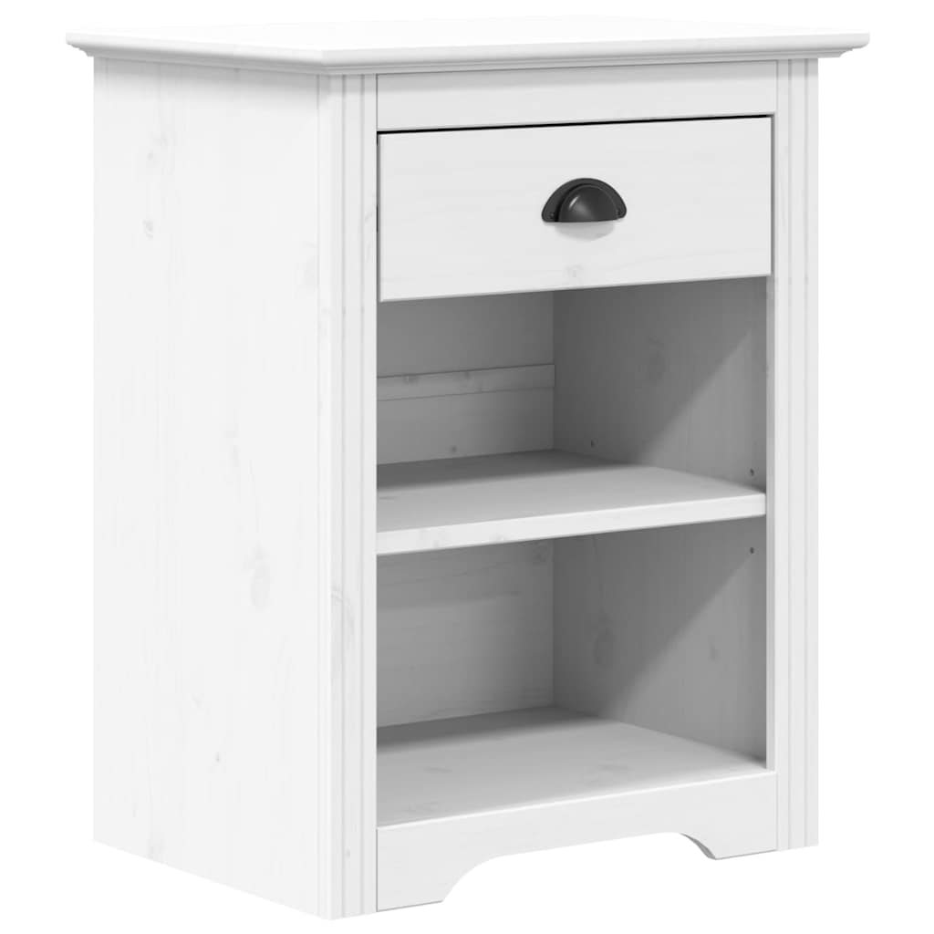 Nattbord BODO hvit 53x38,5x67 cm heltre furu vidaXL