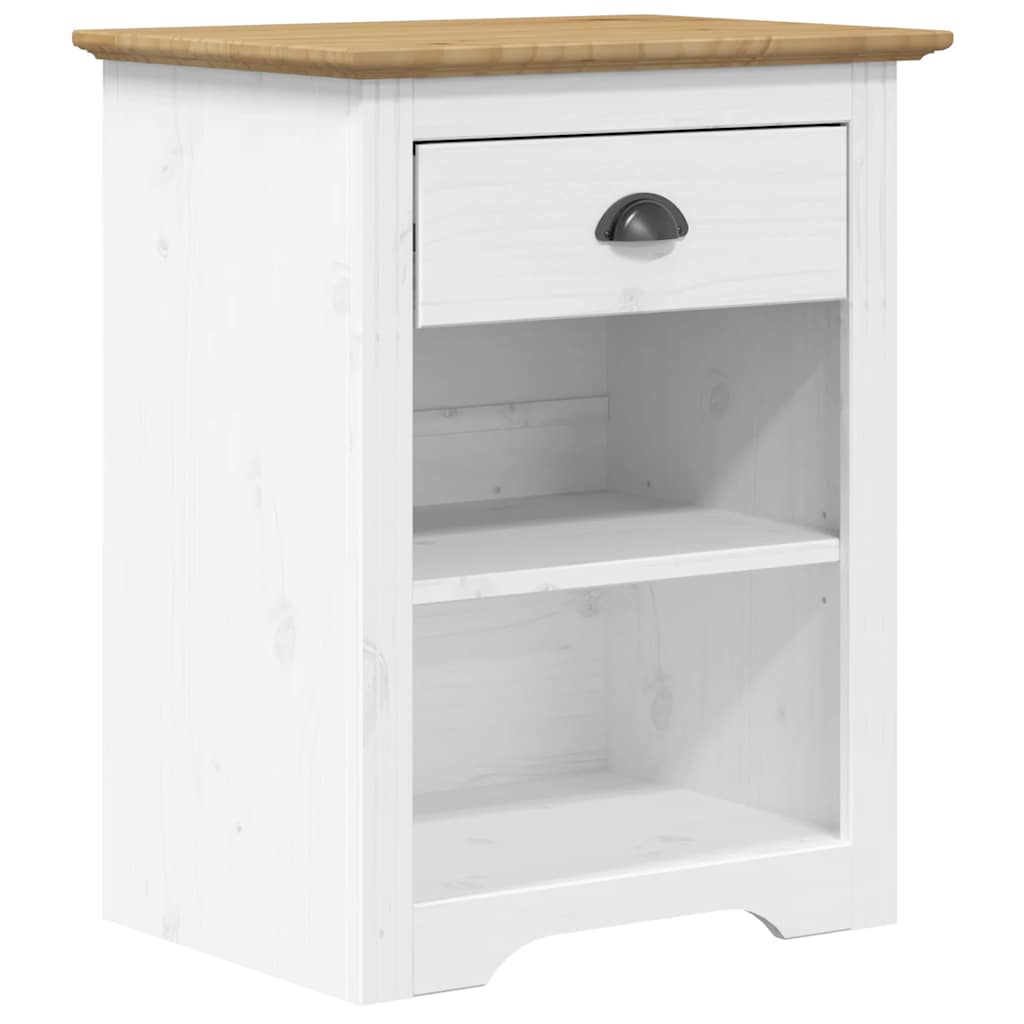 Nattbord BODO brun 53x38,5x67 cm heltre furu vidaXL